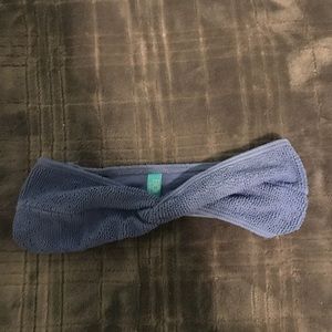 Blue Bond-Eye Bikini Strapless Top